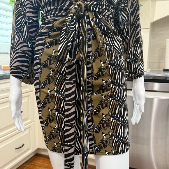 Banana Republic Issa London Zebra Pattern Wrap Dress 6 - Picture 4 of 13